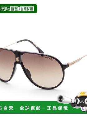 自营 Carrera中性款63毫米黑色太阳镜CA1034-S-807-HA-黑色 美国