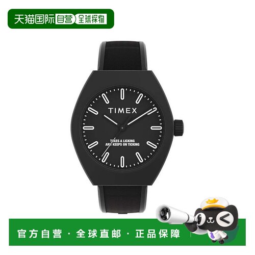 自营Timex 40毫米生态陶瓷黑色/白色口音男女通用手表-黑色 美国