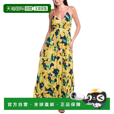 自营 Hutch Fran Maxi连衣裙-黄色长裙 美国直发奥莱性感吊带