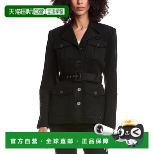 Wool Safari Belted Jacket 美国奥 自营Toccin black Charlie