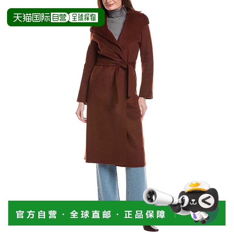 自营Tahari Double Face Wool-Blend Coat - multi 美国奥莱直发