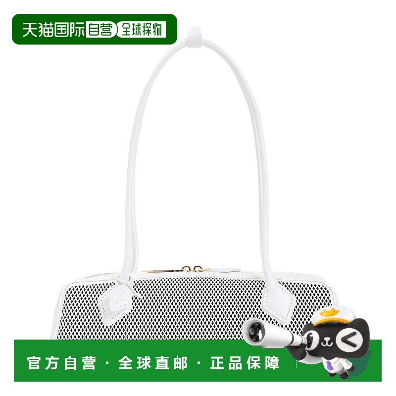 自营alaiaShoulder Bag With Distinctive Mesh Overlay - grey