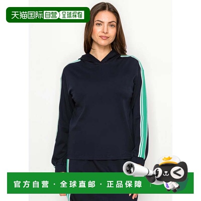 自营yal new yorkNavy Hooded Long Sleeve Tee - navy 美国奥莱