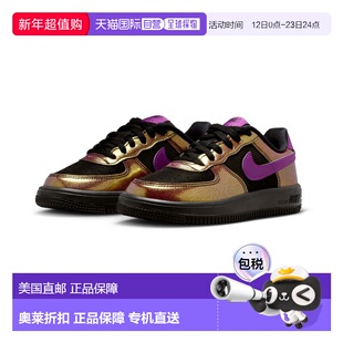 自营Nike Force 1 Low LV8 4 'Black Bold Berry' Little Kids' S