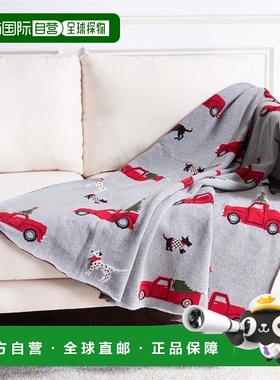 自营 safaviehDasher Throw - 灰色/红色 美国奥莱直发