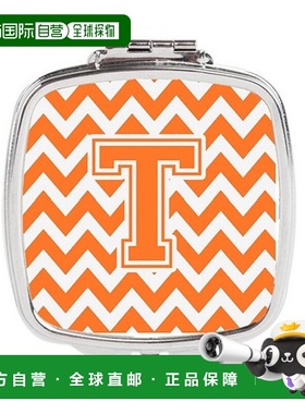 自营 Carolines Treasures CJ1046-TSCM 字母 T 雪佛龙橙色正品