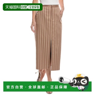 自营L'AGENCE Madonna Silk Midi Skirt - brown 美国奥莱直发