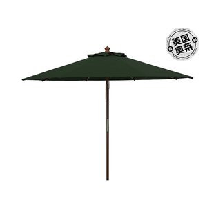 safaviehBethany 9Ft Wooden Umbrella - hunter green 【美国奥