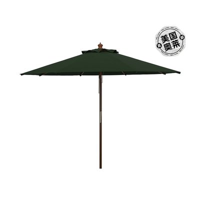 safaviehBethany 9Ft Wooden Umbrella - hunter green 【美国奥