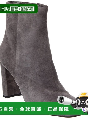 自营Gianvito Rossi Trish 85麂皮靴-灰色 美国奥莱直发短靴女靴