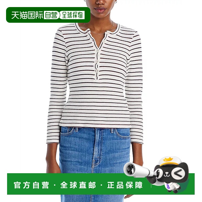 自营motherItty Bitty Pixie Thermal Tee In Stripe Tease - str