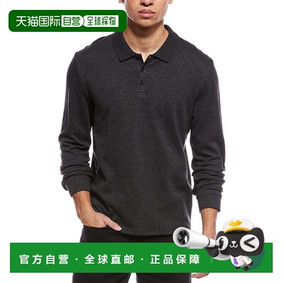 自营Vince Heathered Double Face Polo Shirt - grey 美国奥莱直