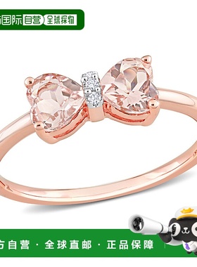 美国直邮julianna b 女士 戒指蝴蝶钻石摩根石玫瑰金蝴蝶结心形