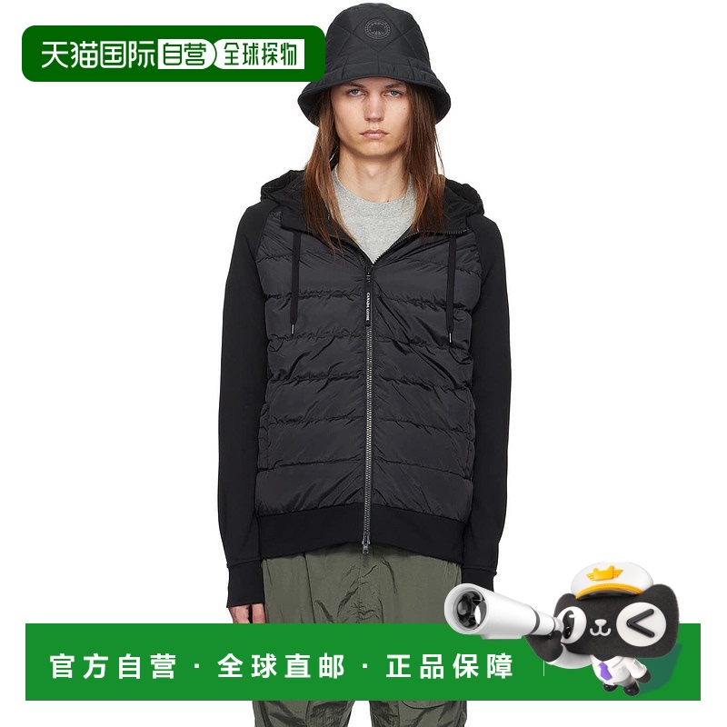 香港直邮潮奢 Canada Goose 加拿大鹅 男士 黑色 Hybridge Huron