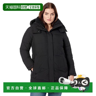 自营 calvin klein凯文克莱羽绒服女式黑色全拉链长袖连帽JDM1052