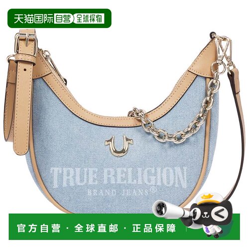 自营True Religion Bailey Denim & PU Hobo Bag – Dark Denim -