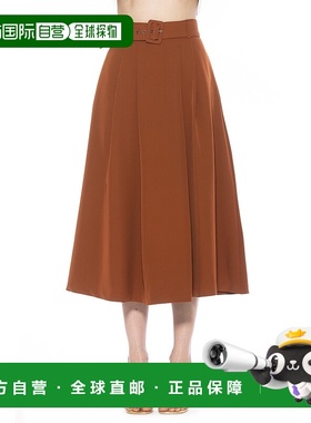 自营 alexia admorEline 裙子 - 棕色 美国奥莱直发半身裙包臀裙