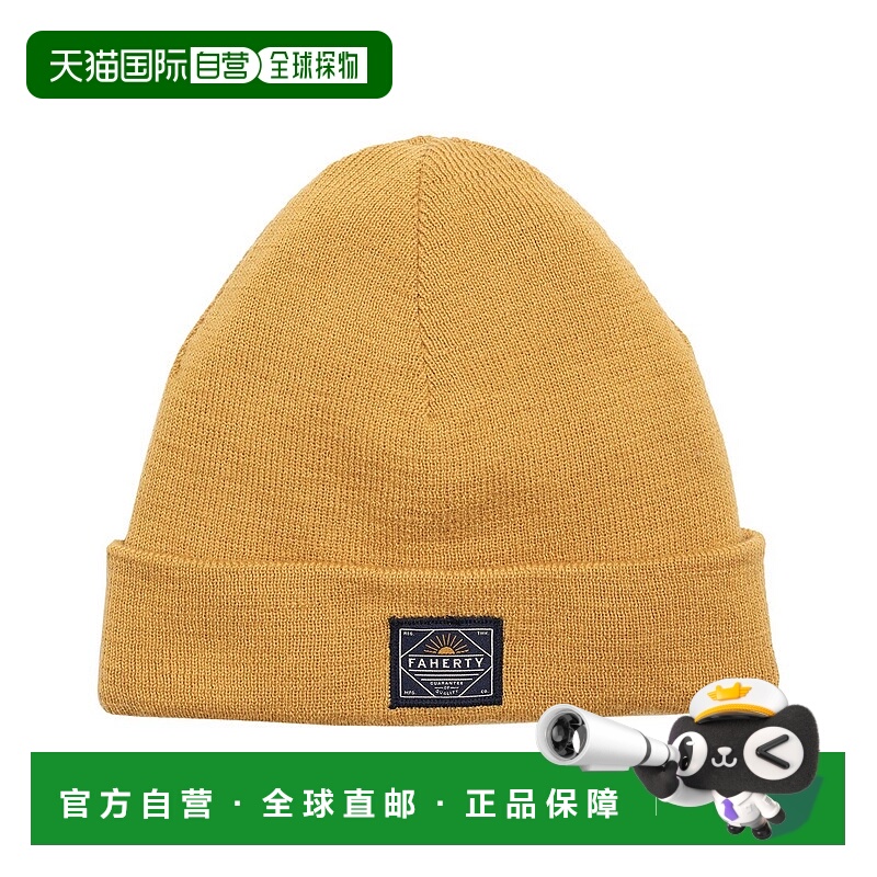 自营Faherty Merino Wool Workwear Beanie - yellow 美国奥莱直