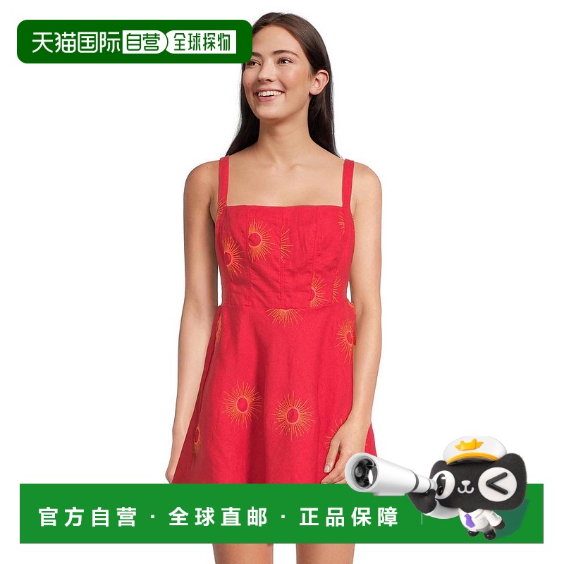 1h可退 【美国直邮】maaji 女士 连衣裙短款印花亚麻独特服饰泳衣