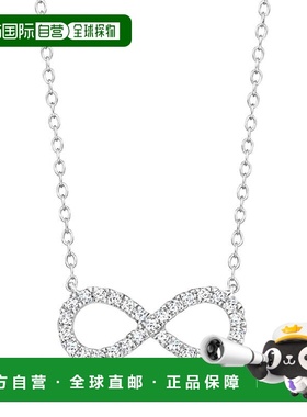自营Ross-Simons Diamond Infinity Necklace in Sterling Silver