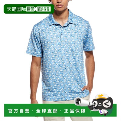 自营Robert Graham Sip Society针织polo衫-蓝色 美国奥莱直发
