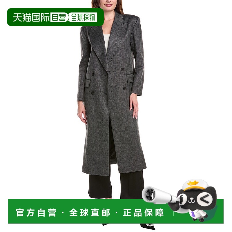 自营 sandro桑德罗羊毛混纺外套-灰色 美国奥莱直发