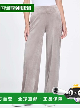 自营guessNess Velour Pants - moondust 美国奥莱直发阔腿裤
