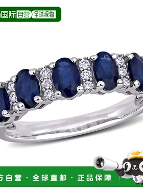 自营 mimi & max1 1/2 CT TGW 蓝色蓝宝石和 1/6 CT TW 钻石半永