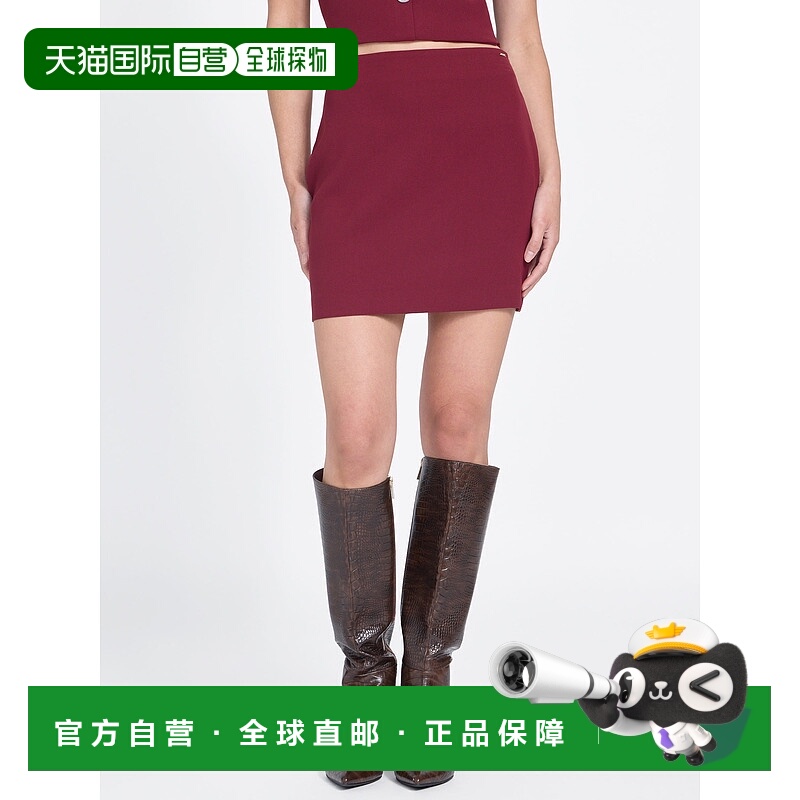 自营guessValeria Mini Skirt - petite syrah 美国奥莱直发