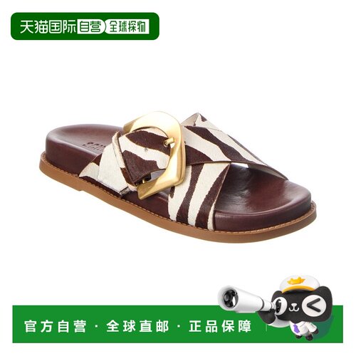 自营SCHUTZ Lois Shearling Sandal - Brown 美国奥莱直发凉鞋