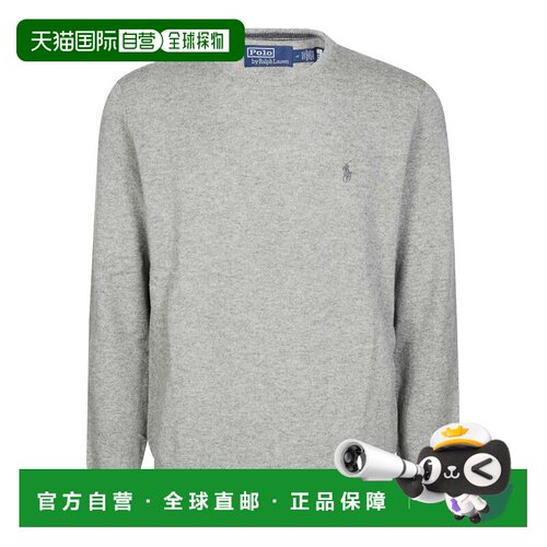 自营polo ralph lauren经典圆领毛衣，精细针织质地-白色 美国奥