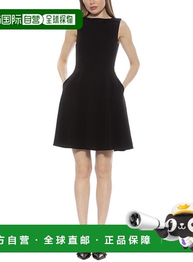 自营Alexia Admor Ida A-Line Dress - black 美国奥莱直发连衣裙
