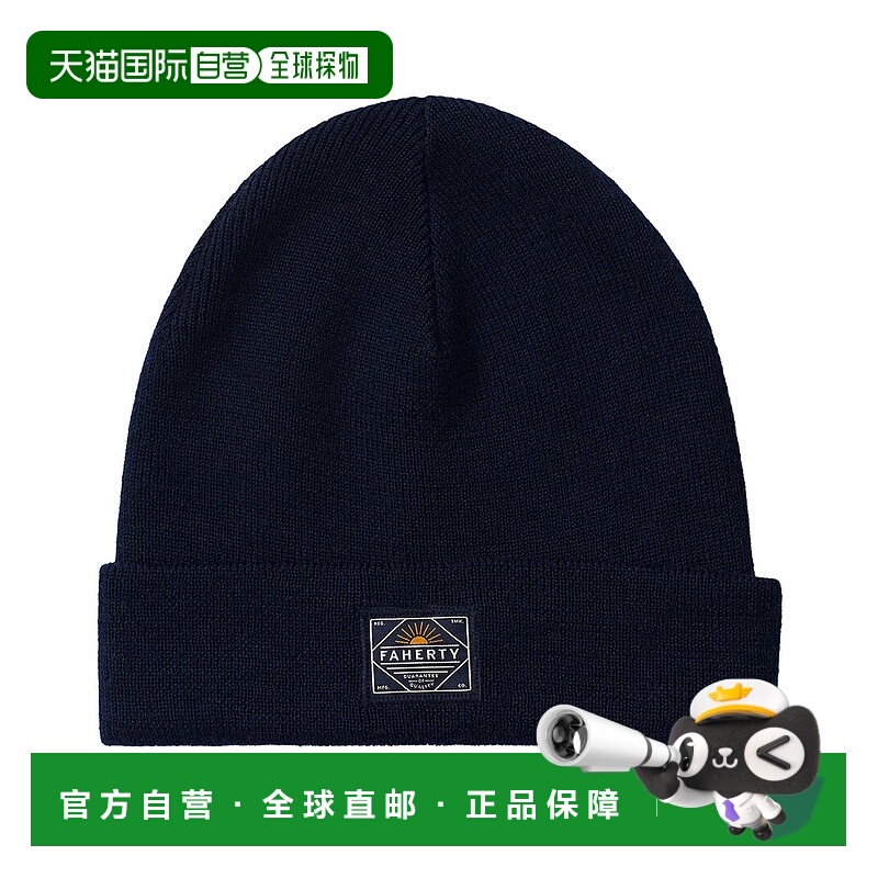 自营Faherty Wool Beanie - navy 美国奥莱直发