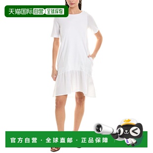 ALPHA 白色 STUDIO 恤连衣裙 美国奥莱直发 自营