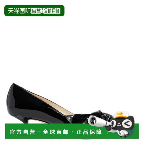 自营Jimmy Choo黑色Elinor 45专利尖头高跟鞋-黑色 美国奥莱直发