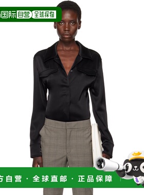 1h可退 香港直邮潮奢 Courreges 女士 黑色 Backless Satin 连体