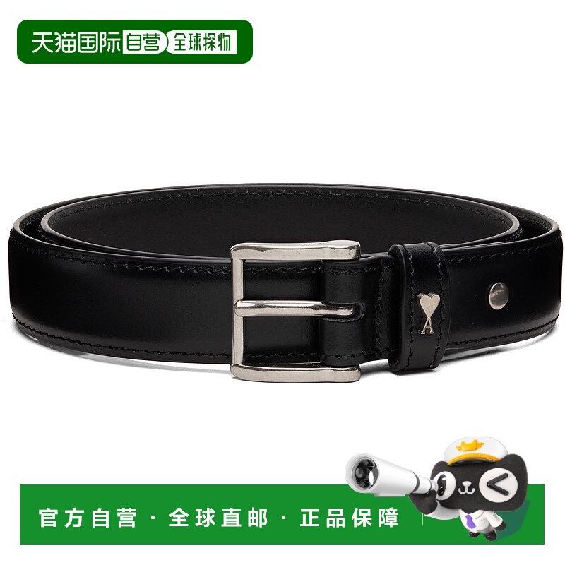 1h可退 香港直邮潮奢 Ami Paris 男士 黑色 Paris Paris 腰带 E25