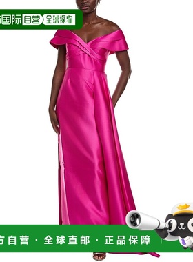 自营Rene Ruiz Draped Mikado Gown - Pink 连衣裙美国直发奥莱