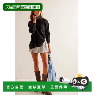 自营 Free People Tommy毛衣女式黑色圆领长袖JDM1961-黑色 美国