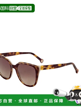 自营Carolina Herrera Women's 53 mm Brown Sunglasses - havana