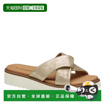 自营Johnston & Murphy Mitzi Knotted Slides Champagne  78-151