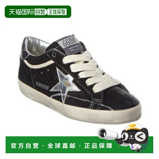 Velvet Superstar Goose black Leather Sneaker 自营Golden