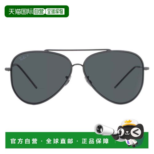 自营ray-banRay Ban飞行员反向偏振深灰色飞行员男女通用太阳镜RB