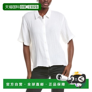 eileen 白色 fisher艾琳 领衬衫 美国奥莱直发 费舍尔经典 自营