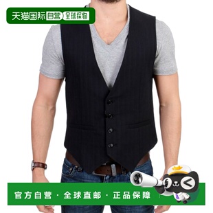 cotton blac 自营Costume striped vest Men National casual
