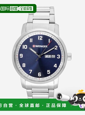自营Wenger Swiss Army 男式 01.1541.121 Attitude 蓝色表盘手表