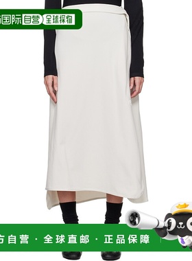 1h可退 香港直邮潮奢 Y-3 女士 灰白色 Track 半身裙 JE3438