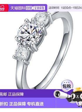 自营geneviveSterling Silver White Gold Plated with Cubic Zir
