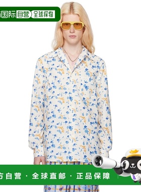 1h可退 香港直邮潮奢 Marni 玛尼 男士 白色 Dripping 衬衫 CUMU0