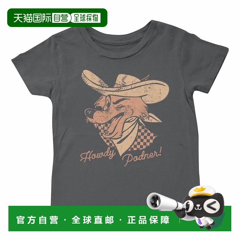 自营tiny whalesBoys' Howdy Short Sleeve Tee In Faded Black -